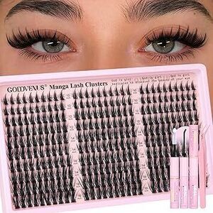 Manga Lash Clusters Kit Natural 300 Pcs Cluster Eyelash Extensions Kit Wispy